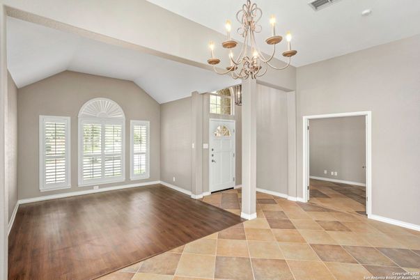 Chandelier, Empty room, Interior, Wood Texture Flooring