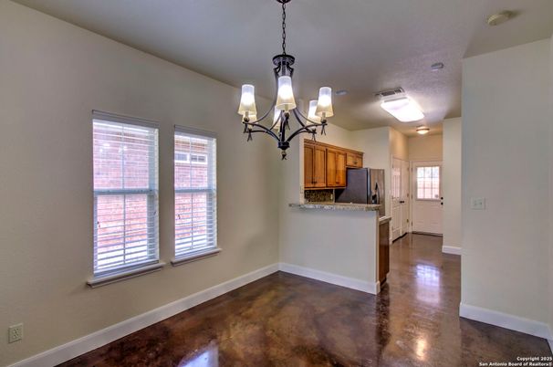 Chandelier, Empty room, Interior, Kitchen