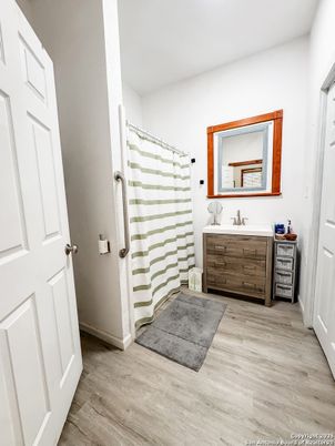 Bathroom, Interior, Wood Texture Flooring