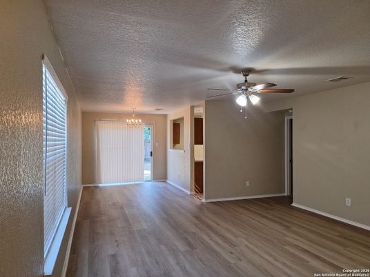 Chandelier, Empty room, Interior, Wood Texture Flooring