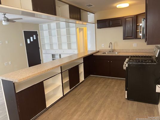 Interior, Kitchen, Wood Texture Flooring