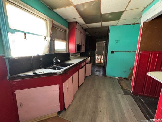 Interior, Kitchen, Wood Texture Flooring