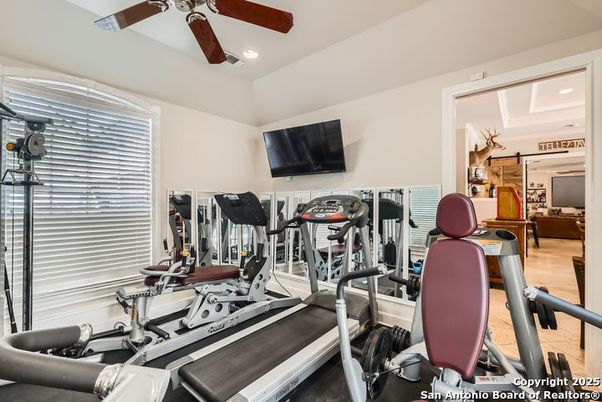 Fitness Equipment, Gym, Interior, Recessed Lighting