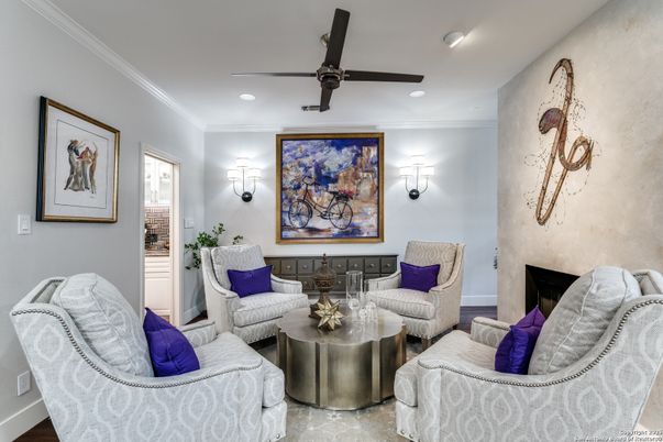 Fireplace, Interior, Living room, Recessed Lighting