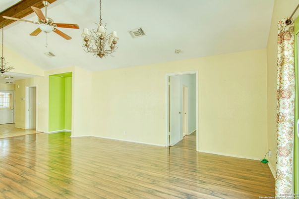 Chandelier, Empty room, Interior, Wood Texture Flooring