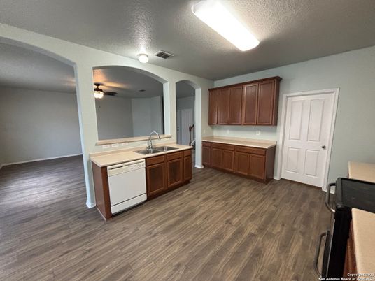 Interior, Kitchen, Wood Texture Flooring