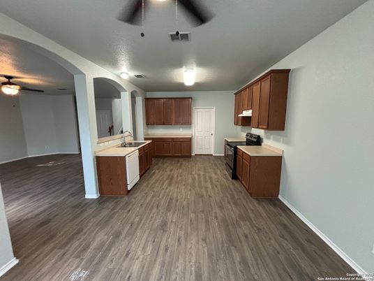 Interior, Kitchen, Wood Texture Flooring