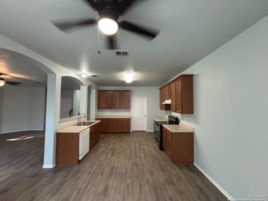 Interior, Kitchen, Wood Texture Flooring