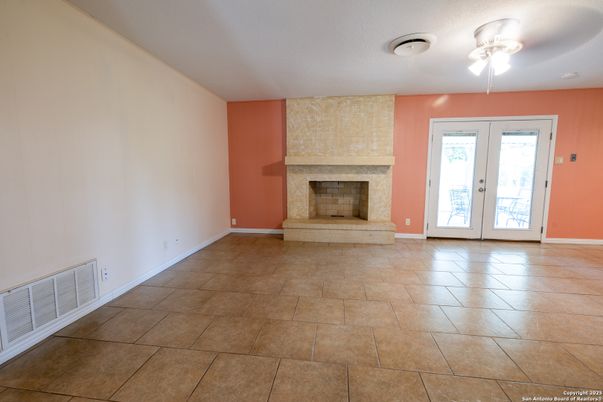 Empty room, Fireplace, Interior