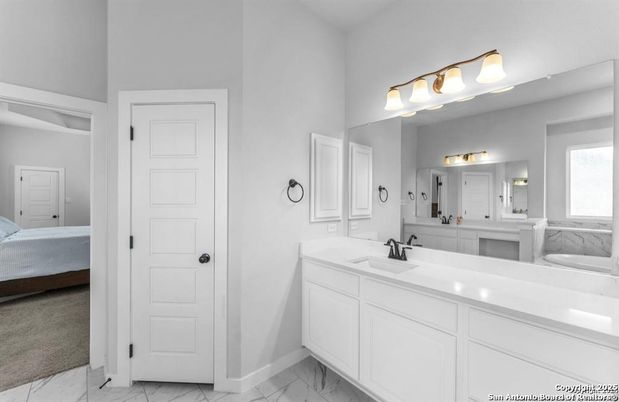 Bathroom, Bedroom, Dual Sink Vanities, Interior, Marble