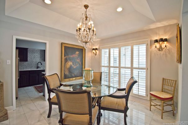 Chandelier, Dining room, Interior, Recessed Lighting