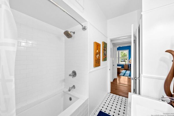 Bathroom, Interior, Wood Texture Flooring