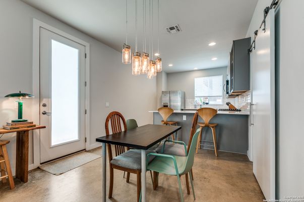 Dining room, Interior, Kitchen, Pendant Lights, Recessed Lighting