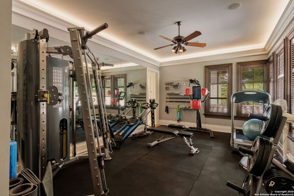 Fitness Equipment, Gym, Interior, Recessed Lighting