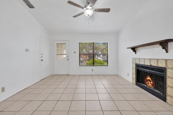 Empty room, Fireplace, Interior
