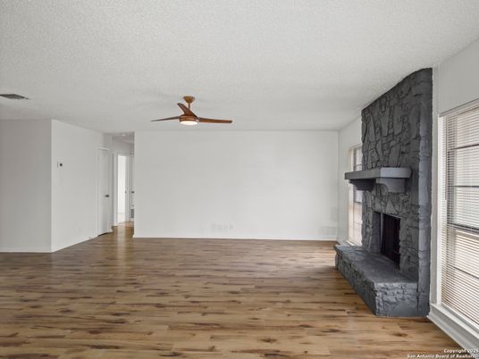 Empty room, Fireplace, Interior, Wood Texture Flooring