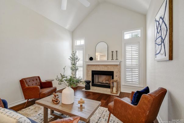 Fireplace, Interior, Living room, Wood Texture Flooring