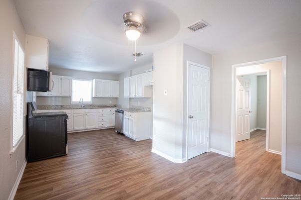 Interior, Kitchen, Wood Texture Flooring