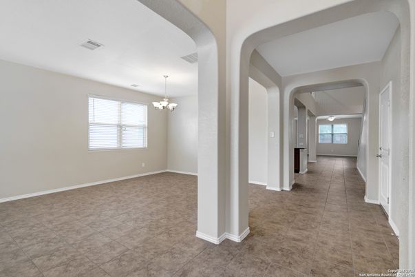 Chandelier, Empty room, Interior