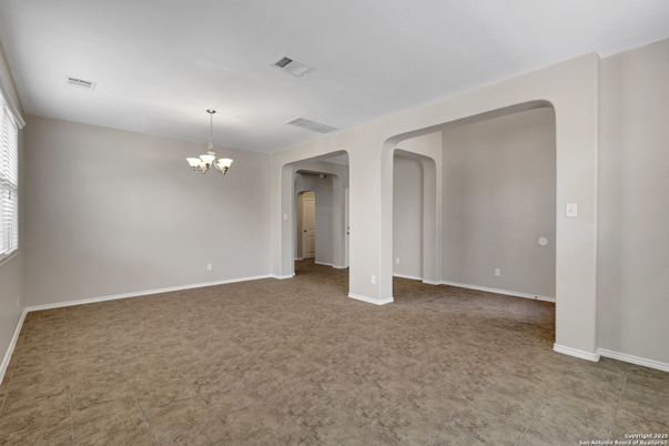 Chandelier, Empty room, Interior