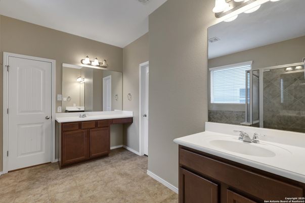 Bathroom, Dual Sink Vanities, Glass Shower, Interior