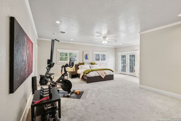 Bedroom, Fitness Equipment, Interior, Recessed Lighting