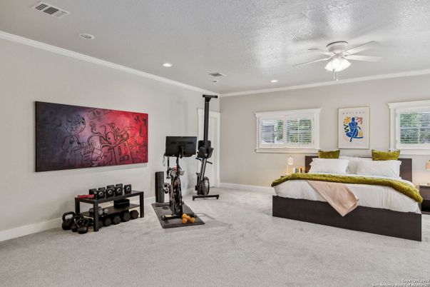 Bedroom, Fitness Equipment, Interior, Recessed Lighting