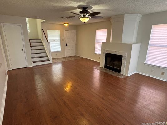 Empty room, Fireplace, Interior, Wood Texture Flooring