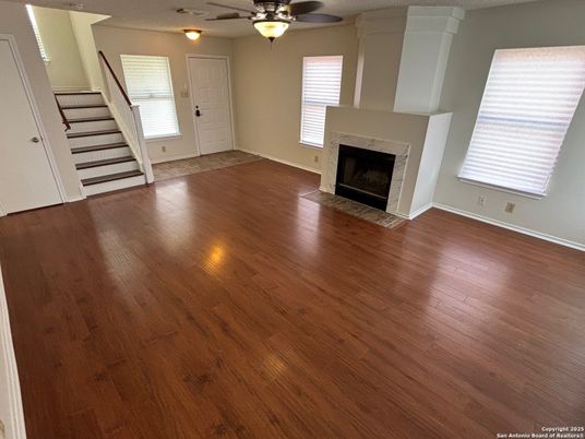 Empty room, Fireplace, Interior, Wood Texture Flooring