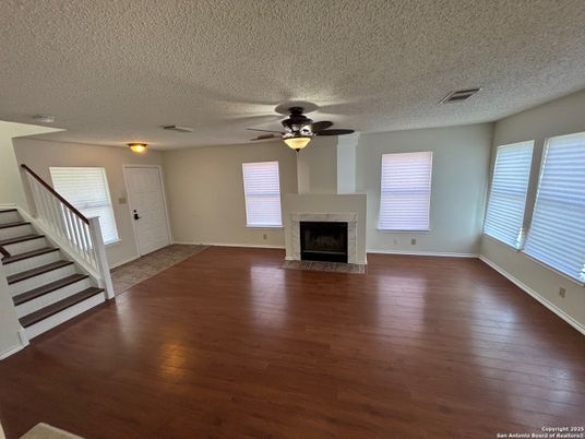 Empty room, Fireplace, Interior, Wood Texture Flooring