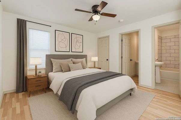 Bedroom, Interior, Wood Texture Flooring