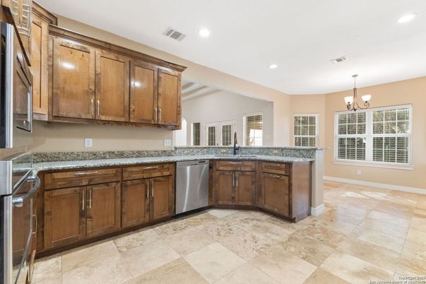 Chandelier, Interior, Kitchen, Recessed Lighting