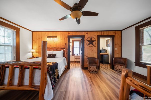 Bedroom, Interior, Wood Texture Flooring, Wooden Walls