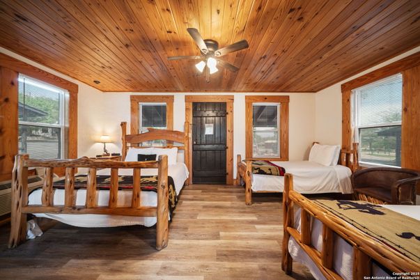 Bedroom, Interior, Wooden Ceilings, Wood Texture Flooring