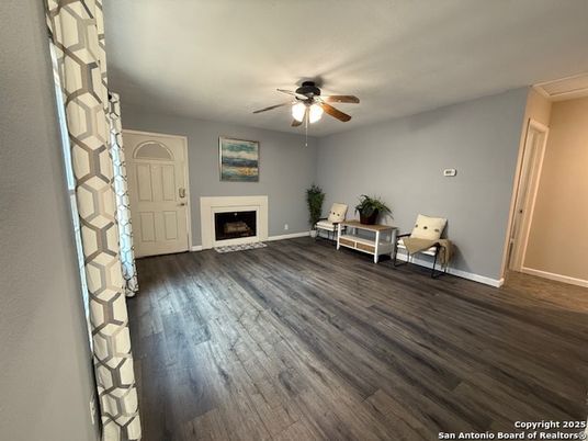 Empty room, Fireplace, Interior, Wood Texture Flooring