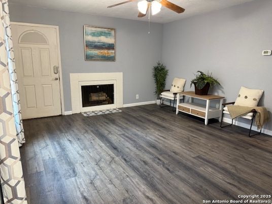 Fireplace, Interior, Wood Texture Flooring