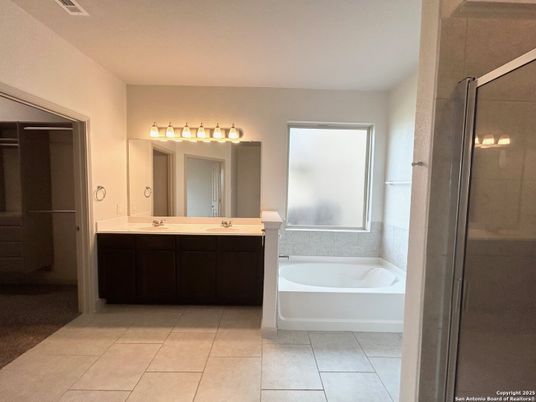 Bathroom, Dual Sink Vanities, Glass Shower, Interior