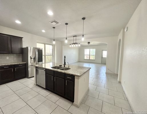 Interior, Kitchen, Pendant Lights, Recessed Lighting, Stainless Steel Appliances