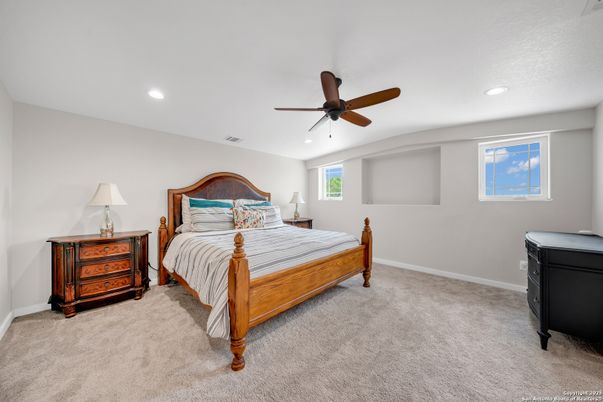 Bedroom, Interior, Recessed Lighting