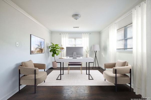 Home Office, Interior, Wood Texture Flooring