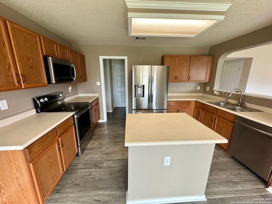 Interior, Kitchen, Wood Texture Flooring