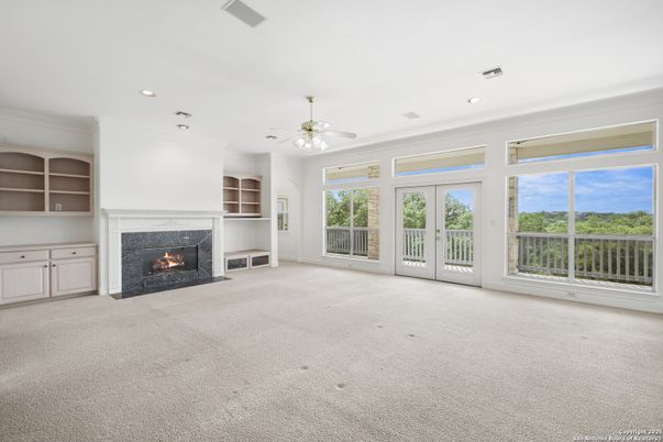 Empty room, Fireplace, Interior, Recessed Lighting