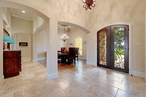 Chandelier, Dining room, Interior, Recessed Lighting