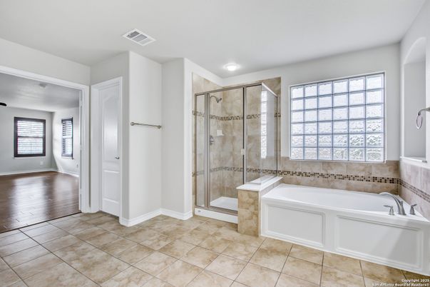 Bathroom, Glass Shower, Interior, Wood Texture Flooring