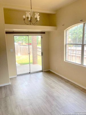Chandelier, Empty room, Interior, Wood Texture Flooring