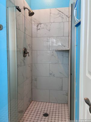 Bathroom, Glass Shower, Interior, Marble Walls
