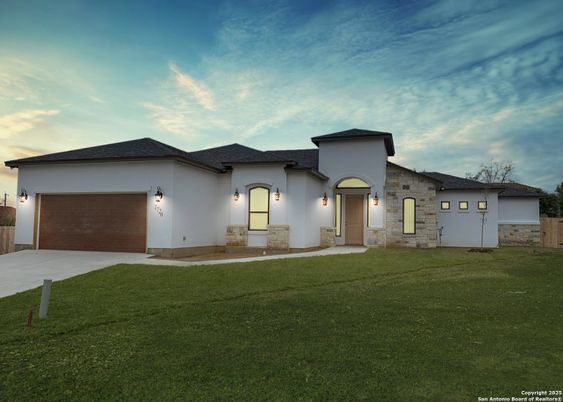 Attached, Backyard, Exterior, Facade, Spanish Mediterranean