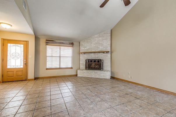 Empty room, Fireplace, Interior, Stone Walls
