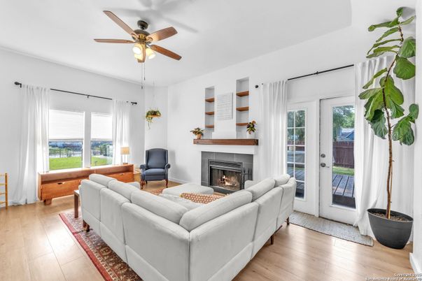 Fireplace, Interior, Living room, Wood Texture Flooring