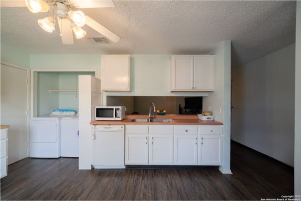 Interior, Washer, Wood Texture Flooring